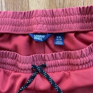 Lands' End Husky Boys Red Joggers